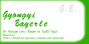 gyongyi bayerle business card